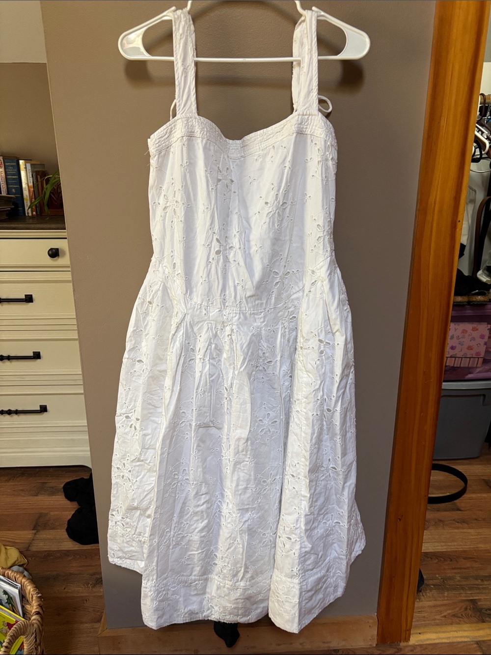 Free People White Eyelet Midi Dress